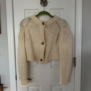 Everlane Cropped Cardigan cream size S